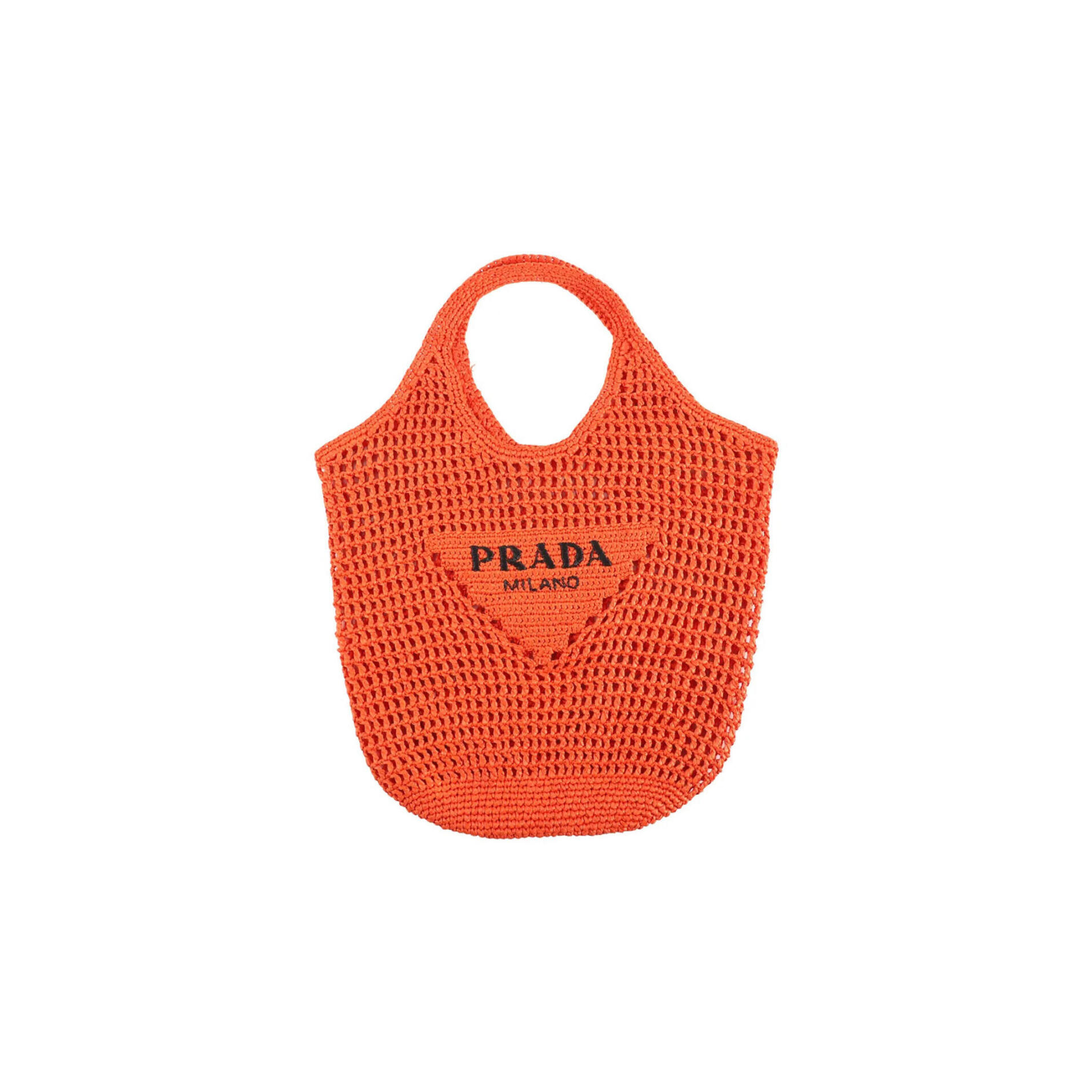 PRADA CROCHET TOTE SHOULDER BAG RAFFIA 1BG424 (53*40cm) 